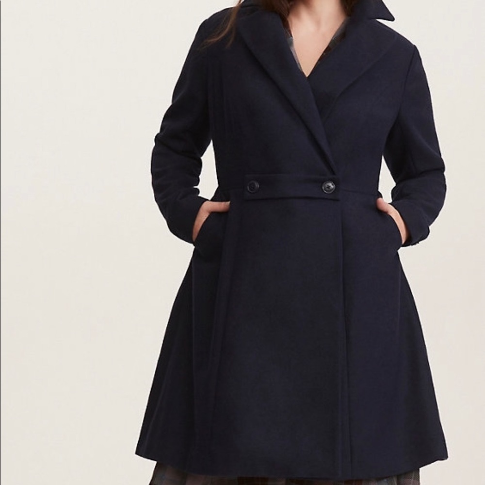 Torrid Navy Outlander Claire Swing Coat Size 4